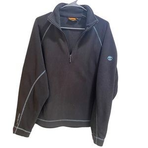 Men's Timberland Fleece Logo Sweatshirt 1/4 Zip‎ Pullover Sweater Size Small